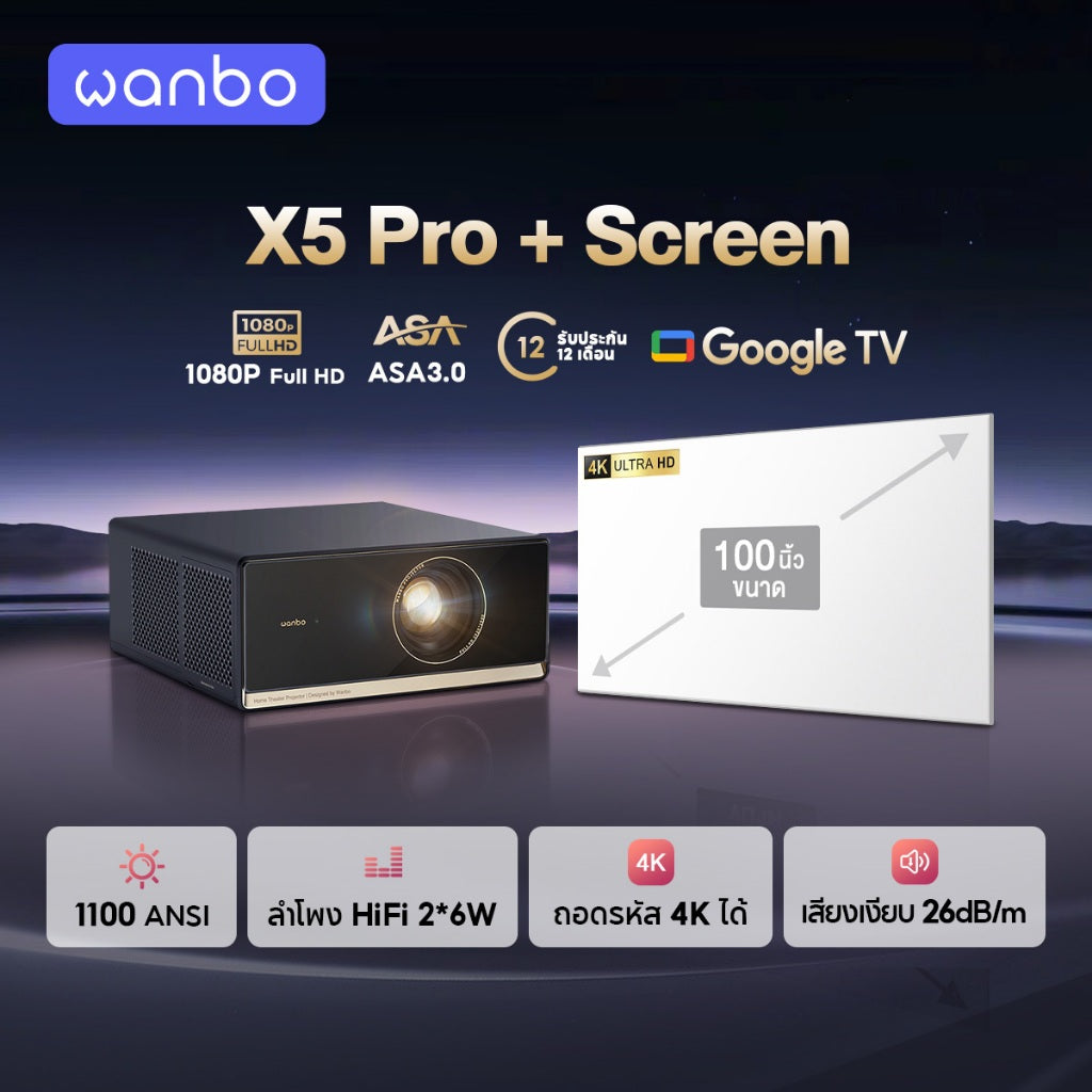 [New] Wanbo X5 Pro Projector Full HD 4K